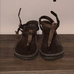 Gianni Bini Wedge Sandals, bronze size 8